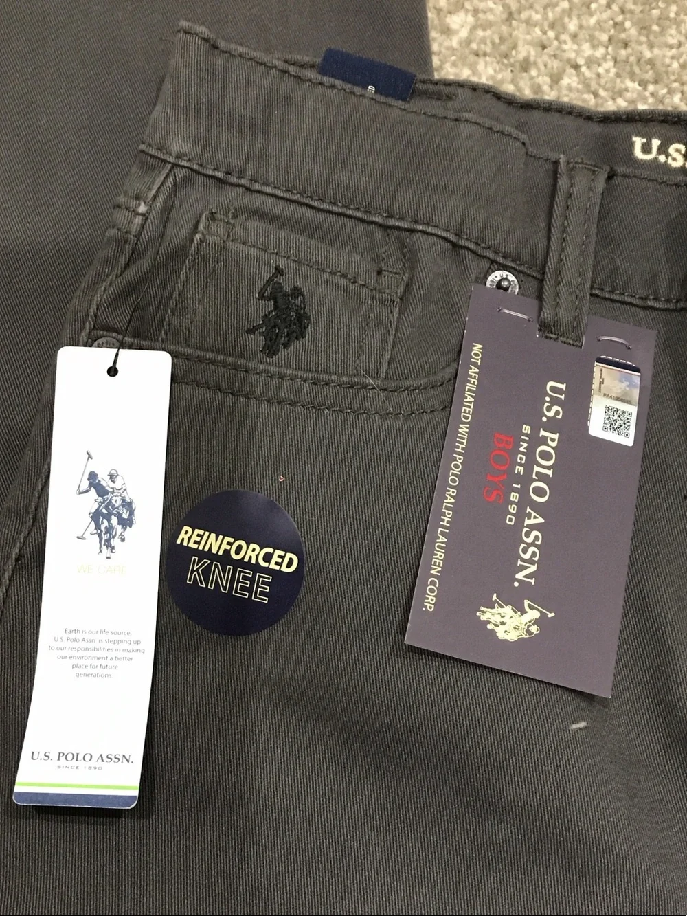 U.S. Polo Assn. Men's Dark Gray Straight Jeans